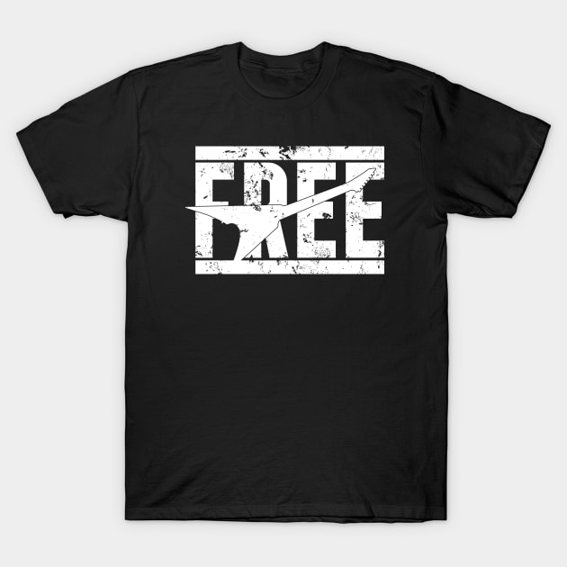 Free // Classic //Rock//White T-Shirt by Degiab